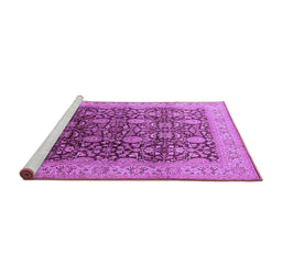 Sideview of Machine Washable Oriental Purple Traditional Area Rugs, wshurb616pur