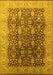 Oriental Yellow Traditional Rug, urb616yw