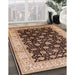 Machine Washable Industrial Modern Red Brown Rug in a Family Room, wshurb617