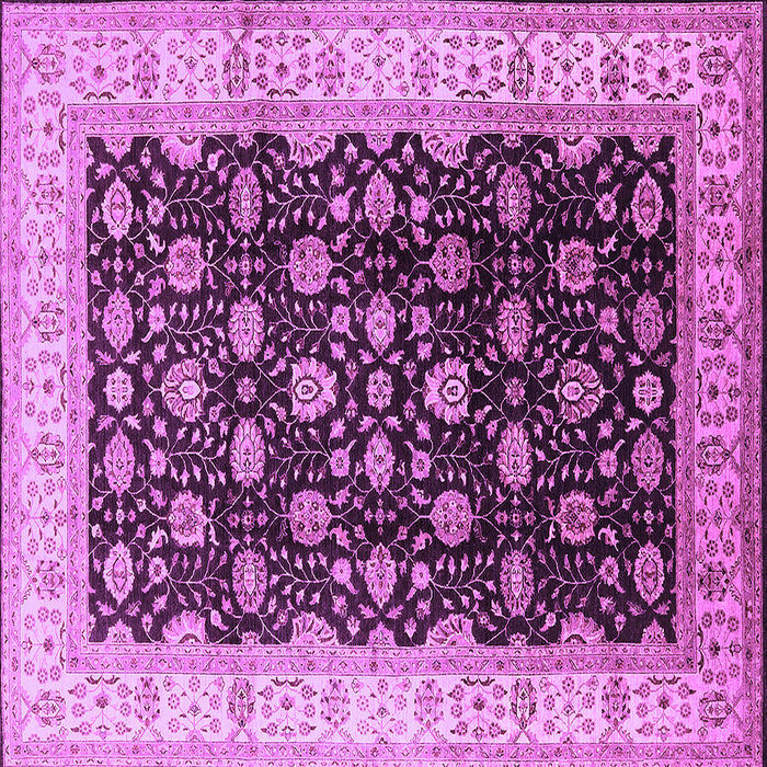 Square Oriental Purple Traditional Rug, urb617pur