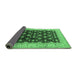 Sideview of Oriental Emerald Green Traditional Rug, urb617emgrn