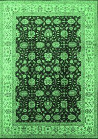 Oriental Emerald Green Traditional Rug, urb617emgrn