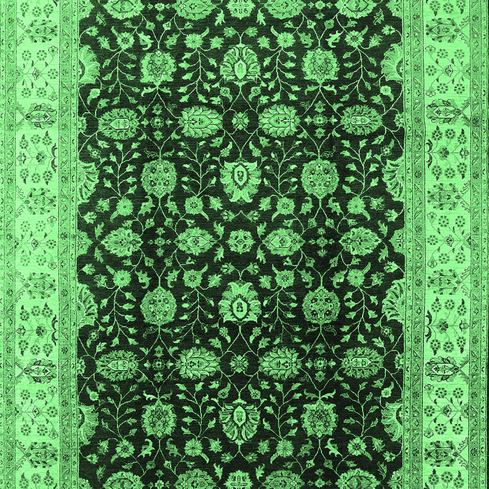 Oriental Emerald Green Traditional Rug, urb617emgrn