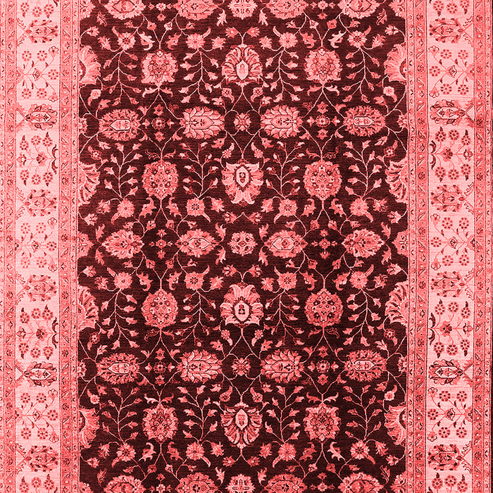 Machine Washable Oriental Red Traditional Rug, wshurb617red