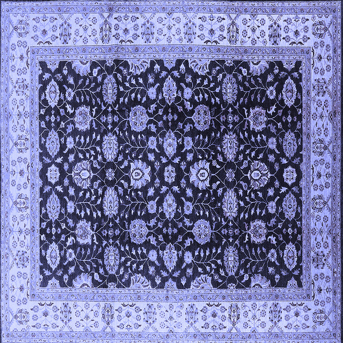 Square Oriental Blue Traditional Rug, urb617blu
