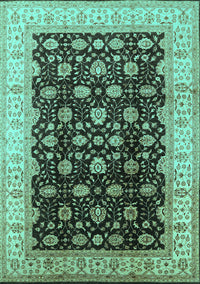 Oriental Turquoise Traditional Rug, urb617turq