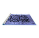 Sideview of Machine Washable Oriental Blue Traditional Rug, wshurb618blu