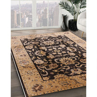 Mid-Century Modern Bakers Brown Oriental Rug, urb618