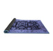 Sideview of Oriental Blue Traditional Rug, urb618blu