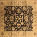 Square Oriental Brown Traditional Rug, urb618brn