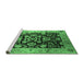 Sideview of Machine Washable Oriental Emerald Green Traditional Area Rugs, wshurb618emgrn