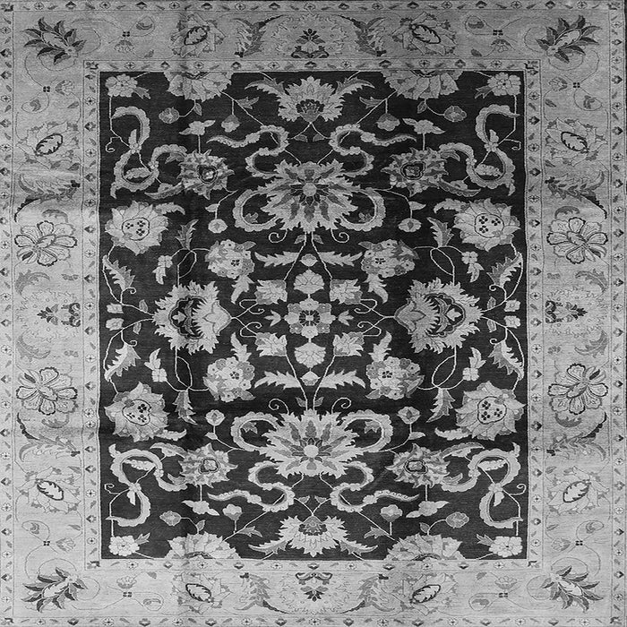 Square Machine Washable Oriental Gray Traditional Rug, wshurb618gry