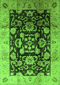 Oriental Green Traditional Rug, urb618grn