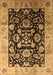 Machine Washable Oriental Brown Traditional Rug, wshurb618brn