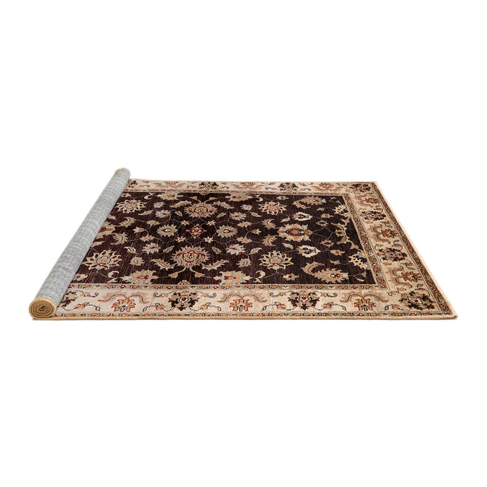 Sideview of Machine Washable Industrial Modern Vermilion Red Rug, wshurb619