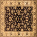 Square Oriental Brown Traditional Rug, urb619brn