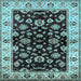 Square Oriental Light Blue Traditional Rug, urb619lblu