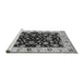 Sideview of Machine Washable Oriental Gray Traditional Rug, wshurb619gry