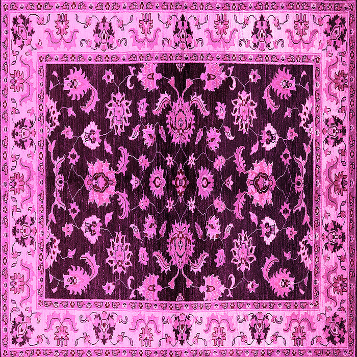 Square Oriental Pink Traditional Rug, urb619pnk