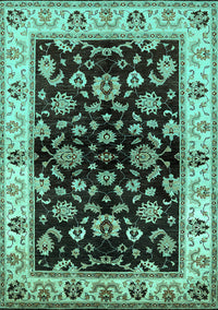 Oriental Turquoise Traditional Rug, urb619turq