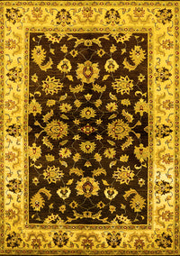 Oriental Yellow Traditional Rug, urb619yw