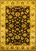 Oriental Yellow Traditional Rug, urb619yw