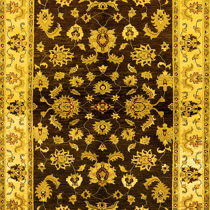 Oriental Yellow Traditional Rug, urb619yw