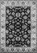 Machine Washable Oriental Gray Traditional Rug, wshurb619gry