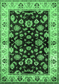 Oriental Emerald Green Traditional Rug, urb619emgrn
