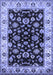 Machine Washable Oriental Blue Traditional Rug, wshurb619blu