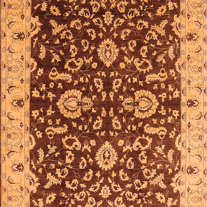 Machine Washable Oriental Orange Traditional Area Rugs, wshurb620org