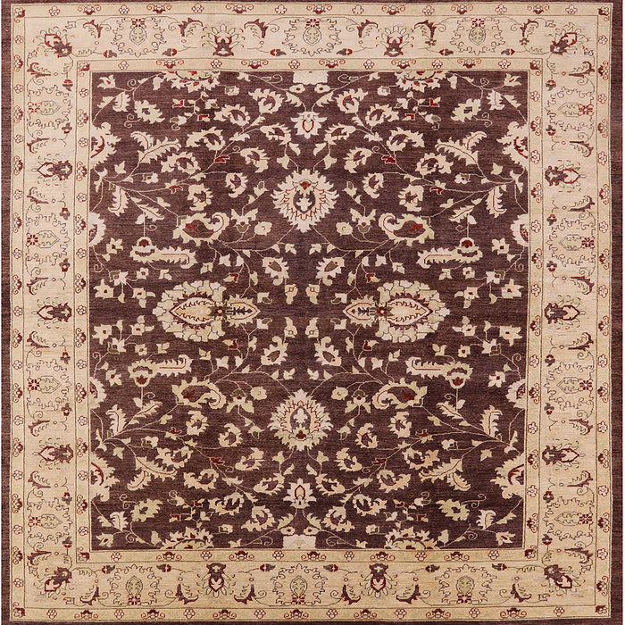 Square Machine Washable Industrial Modern Red Brown Rug, wshurb620