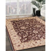 Machine Washable Industrial Modern Red Brown Rug in a Family Room, wshurb620