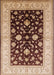 Mid-Century Modern Dark Sienna Brown Oriental Rug, urb621