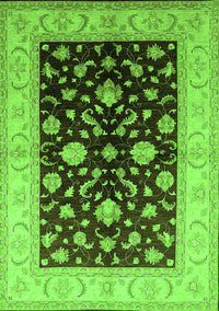 Oriental Green Traditional Rug, urb621grn