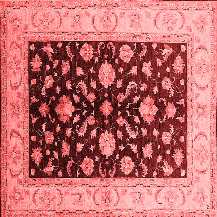 Machine Washable Oriental Red Traditional Rug, wshurb621red