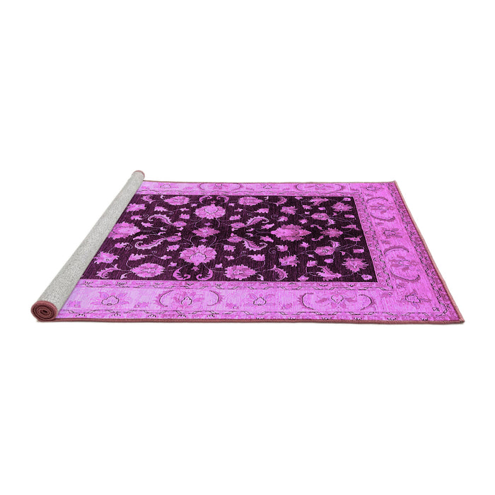 Sideview of Machine Washable Oriental Purple Traditional Area Rugs, wshurb621pur