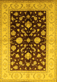 Oriental Yellow Traditional Rug, urb621yw