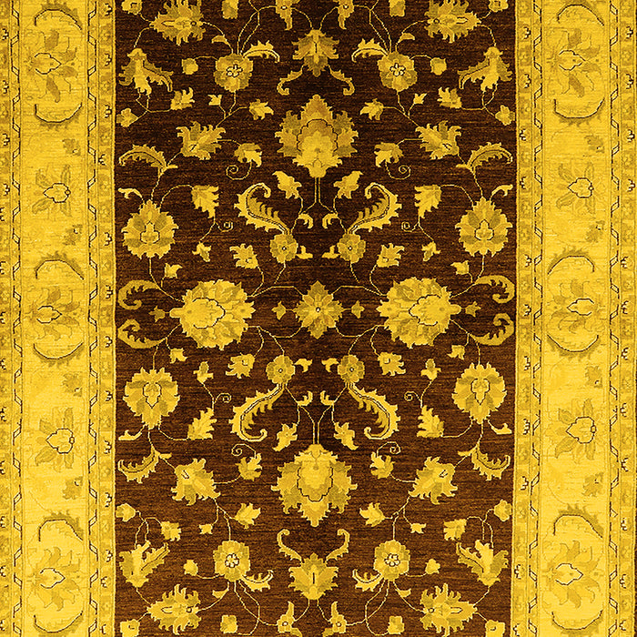 Oriental Yellow Traditional Rug, urb621yw