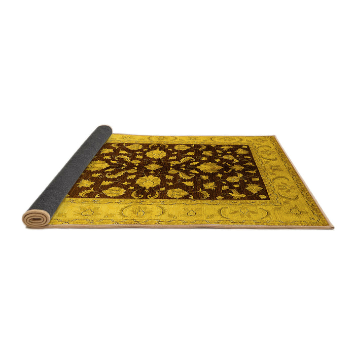 Sideview of Oriental Yellow Traditional Rug, urb621yw