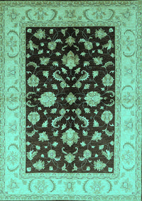 Oriental Turquoise Traditional Rug, urb621turq