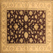 Square Machine Washable Oriental Brown Traditional Rug, wshurb621brn