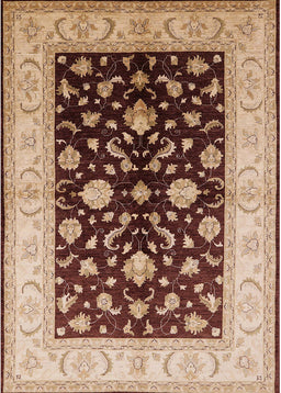 Machine Washable Industrial Modern Dark Sienna Brown Rug, wshurb621