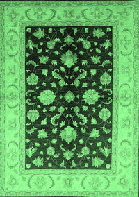 Oriental Emerald Green Traditional Rug, urb621emgrn