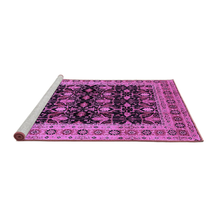 Sideview of Machine Washable Oriental Purple Traditional Area Rugs, wshurb622pur