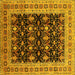 Square Oriental Yellow Traditional Rug, urb622yw