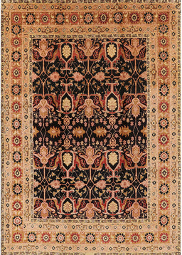 Mid-Century Modern Orange Oriental Rug, urb622