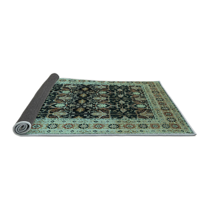 Sideview of Oriental Light Blue Traditional Rug, urb622lblu