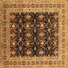 Square Oriental Brown Traditional Rug, urb622brn