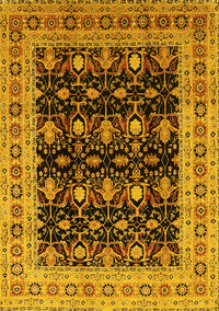 Oriental Yellow Traditional Rug, urb622yw